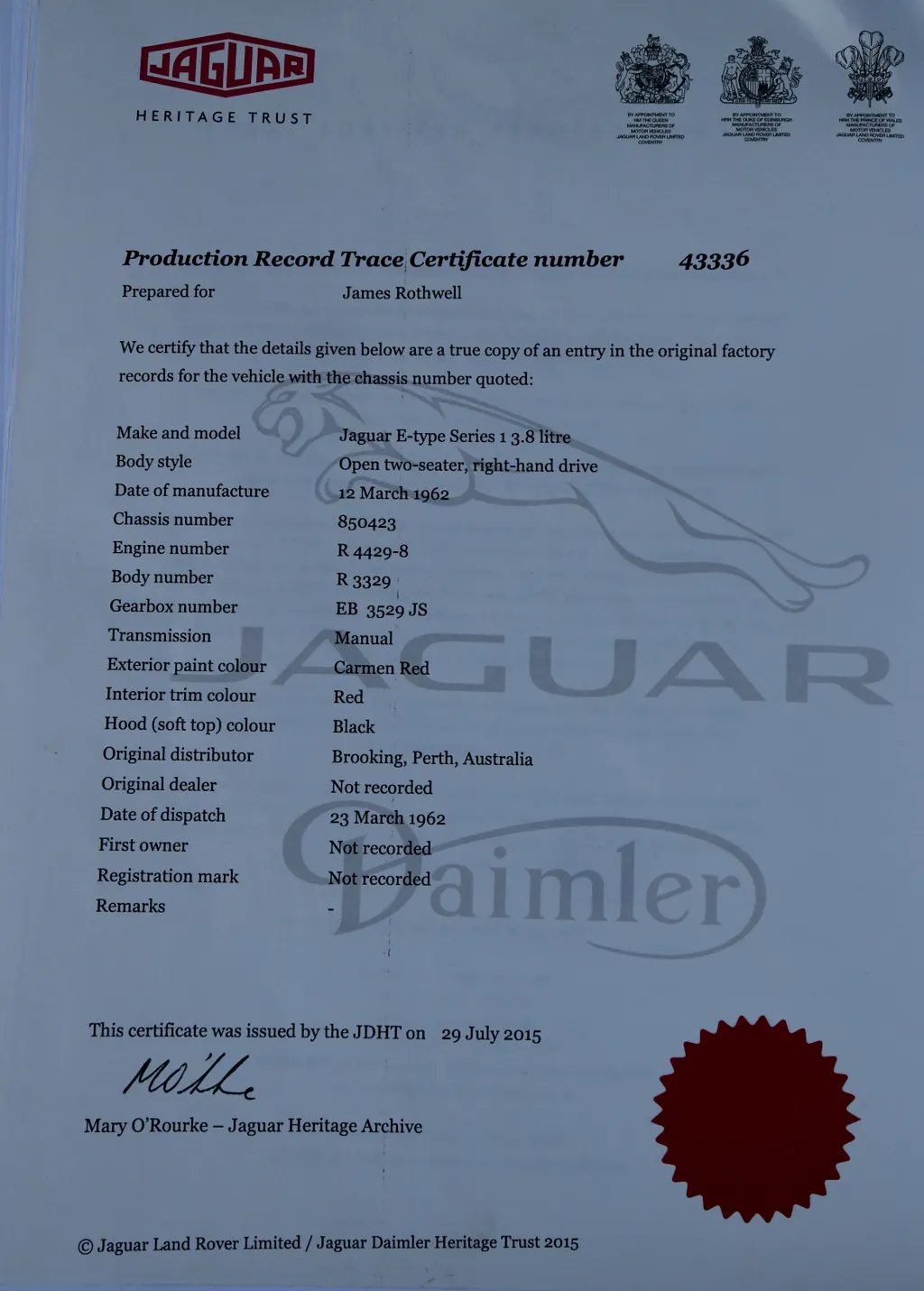 Jaguar e type gx9xdcfdkgxzrbsb84naj